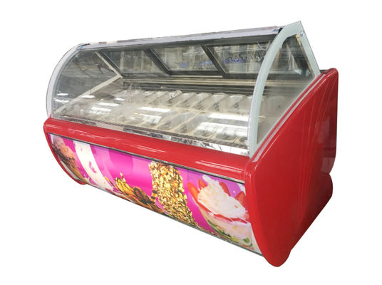 Economical 20 Pans Sliding Door Gelato Display Freezer