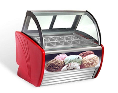 Economical 20 Pans Sliding Door Gelato Display Freezer