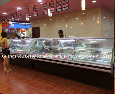 Air Cooling Delicatessen Supermarket Meat Display Freezer